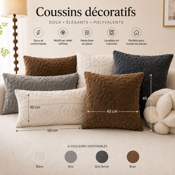 Coussins décoratifs assortis à la housse de canapé CanapéVelours™