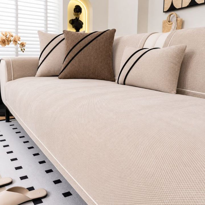Housse de canapé en chenille BelleLigne™ coloris beige
