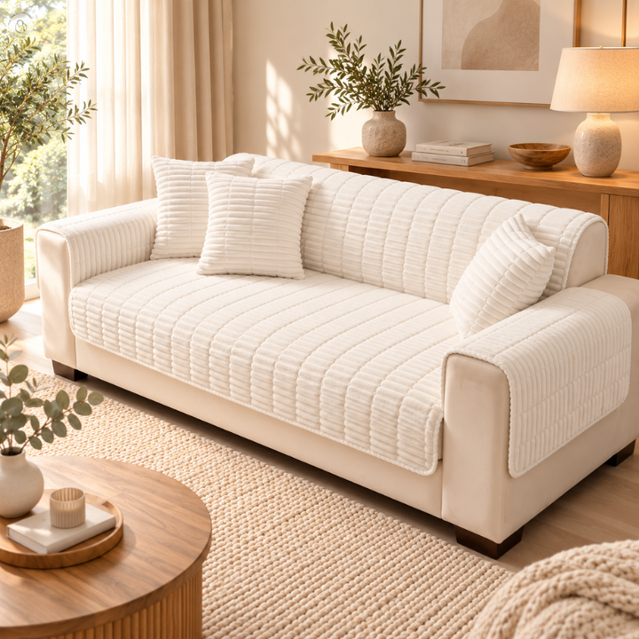 Housse de canapé intégrale CanapéIntégral™ coloris crème