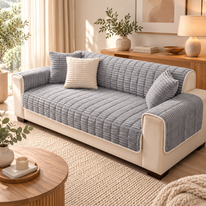 Housse de canapé intégrale CanapéIntégral™ coloris gris