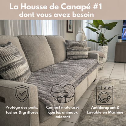 CanapéSerein™ | Housse matelassée anti-poils