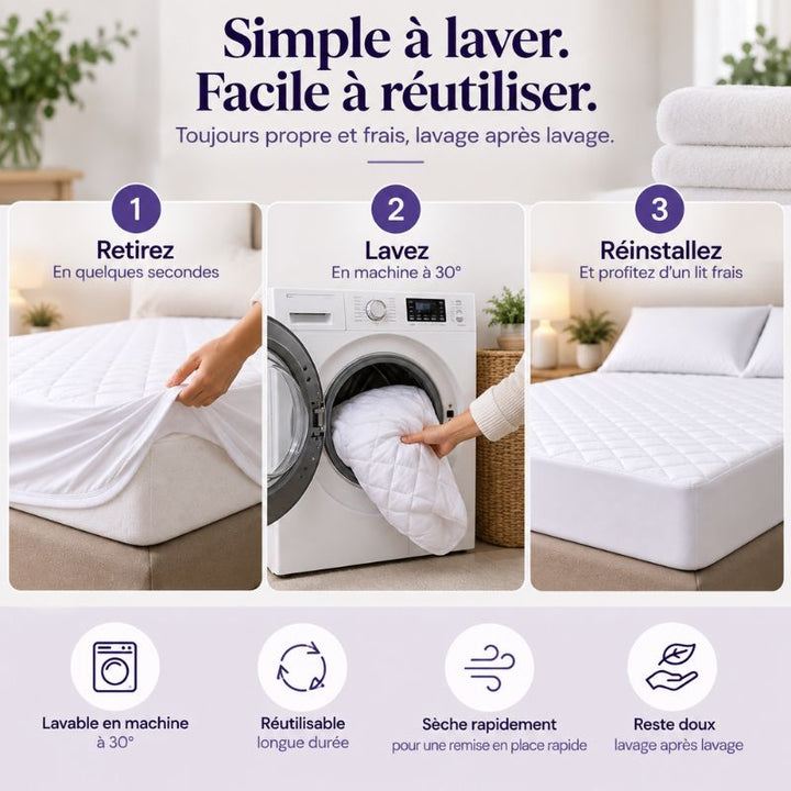 DormiPure™ | Protège-matelas & drap-housse imperméable