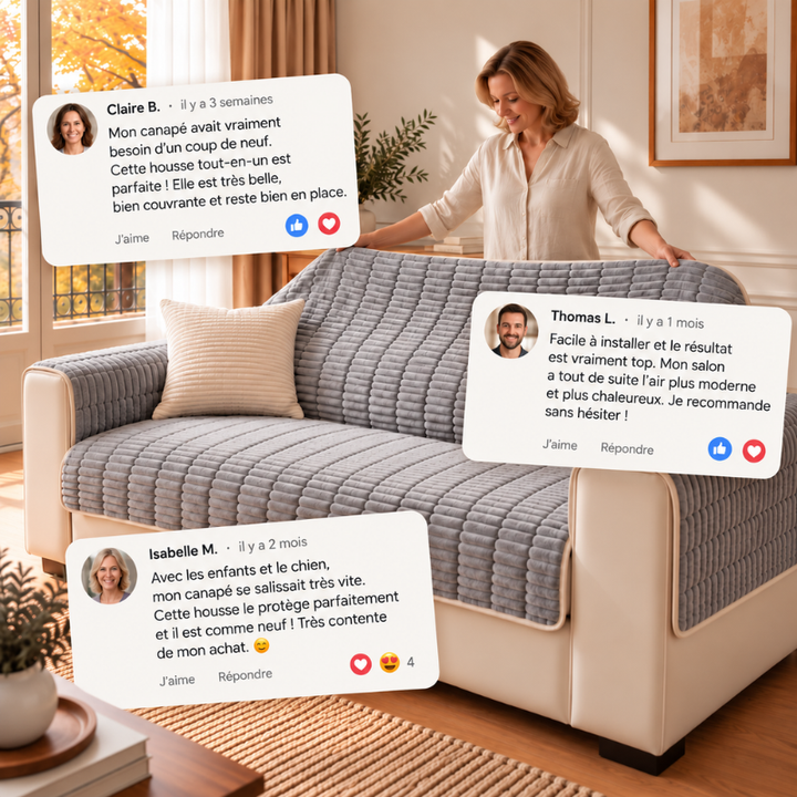 Avis clients sur la housse de canapé intégrale CanapéIntégral™ gris