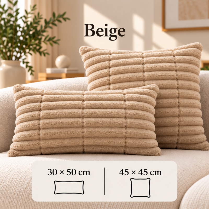 Lot de 2 housses de coussin assorties