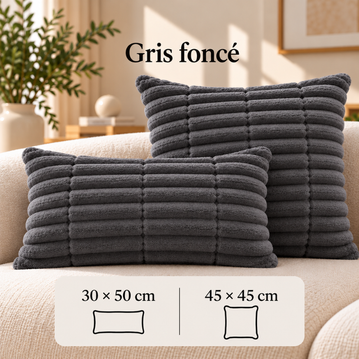 Lot de 2 housses de coussin assorties