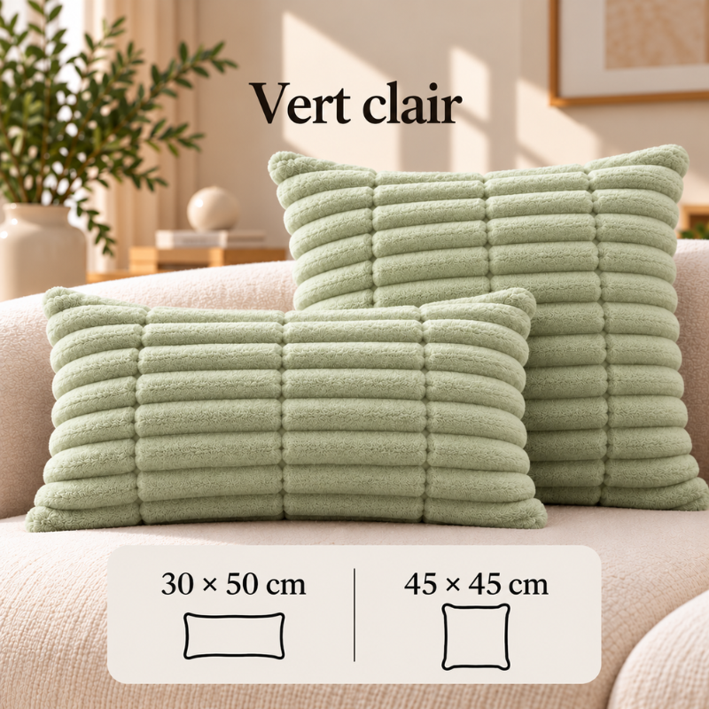 Lot de 2 housses de coussin assorties