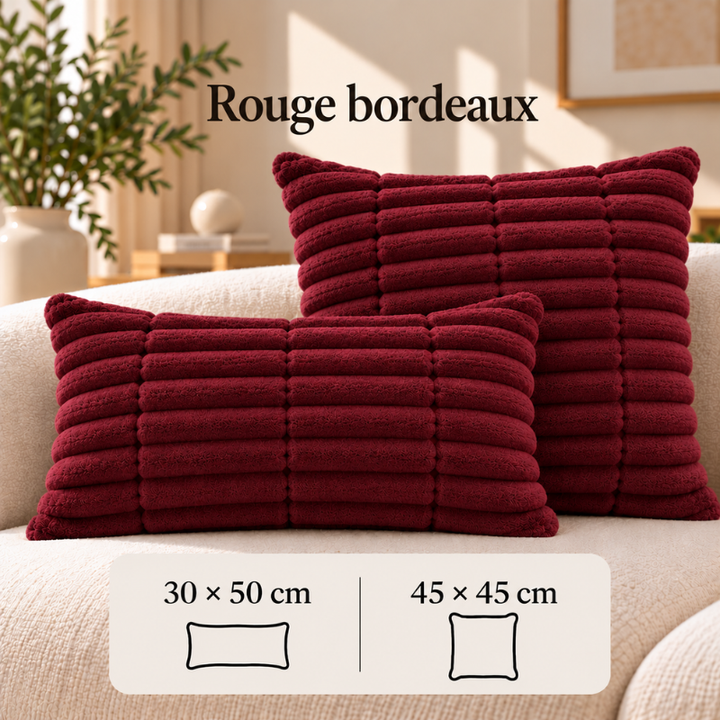Lot de 2 housses de coussin assorties