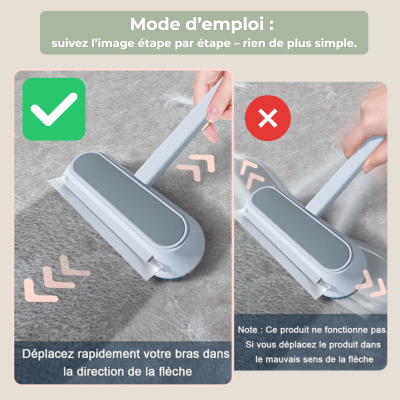 PoilZéro™ | Brosse magique
