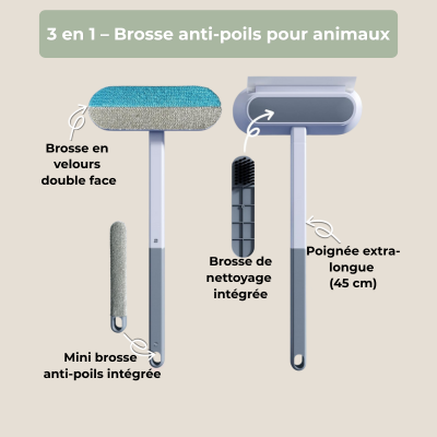 PoilZéro™ | Brosse magique
