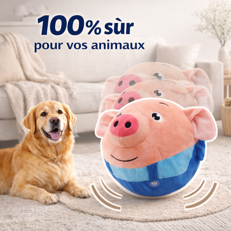 CochonFou™ | Jouet interactif pour chiens et chats